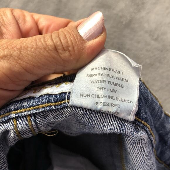 VTG Y2K Butterfly Embroidered Studded High Rise Flare Jeans Sz 14 Hippie Boho - Picture 7 of 12